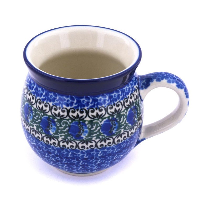 Polish Pottery Gallery Polish Pottery Mug - 11 oz. Bubble - Peacock Feather - Image 2